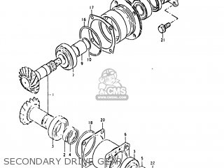 SECONDARY DRIVE GEAR - GS1000G 1981 (X) USA (E03)