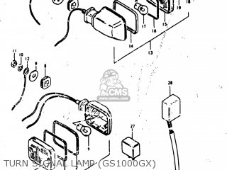 TURN SIGNAL LAMP (GS1000GX) - GS1000G 1981 (X) USA (E03)