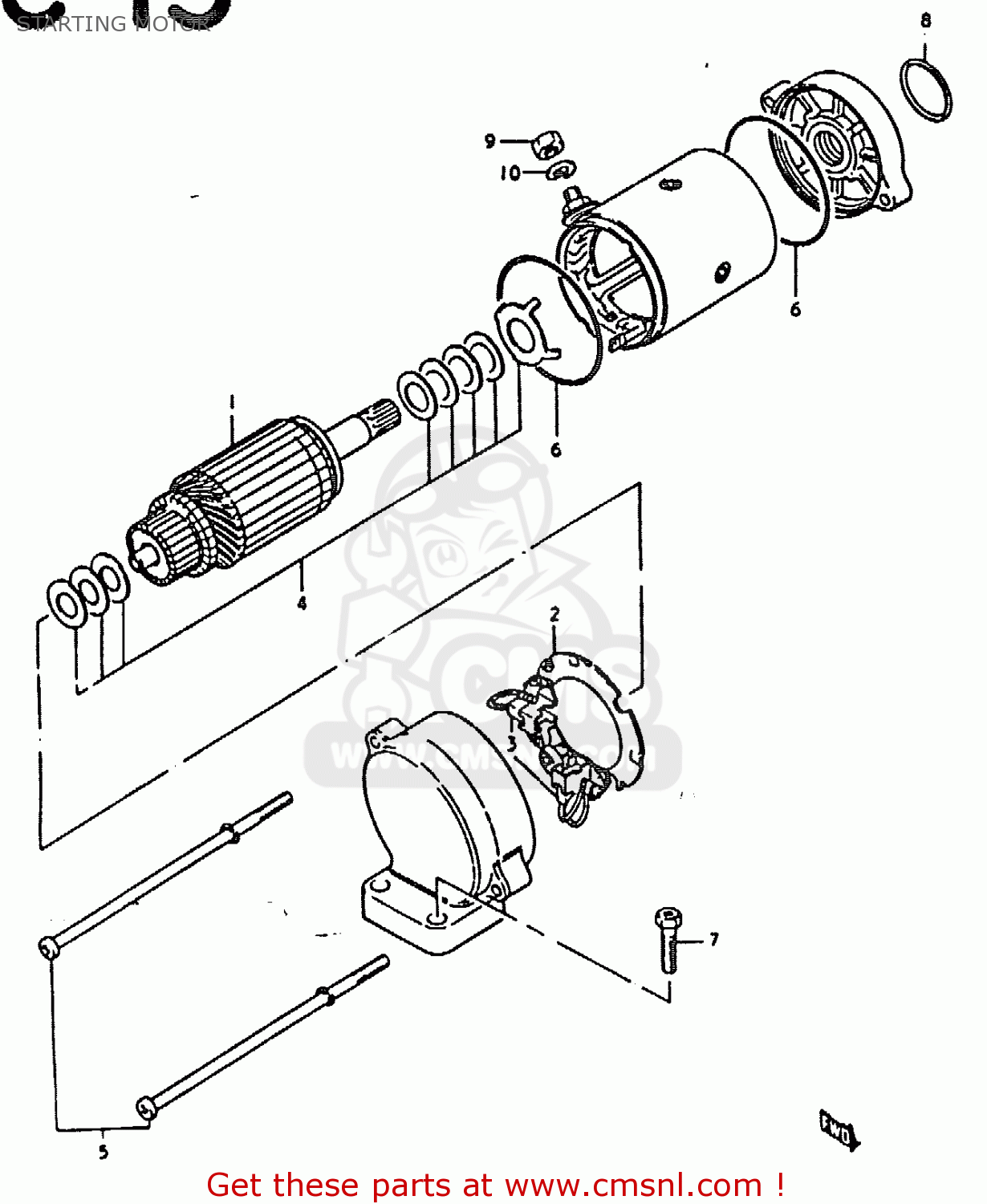 STARTING MOTOR GS1000H 1978 (C) GENERAL EXPORT (E01)