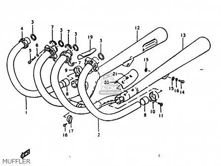 MUFFLER - GS1000H 1978 (C) GENERAL EXPORT (E01)