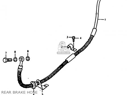 REAR BRAKE HOSE - GS1000H 1978 (C) GENERAL EXPORT (E01)