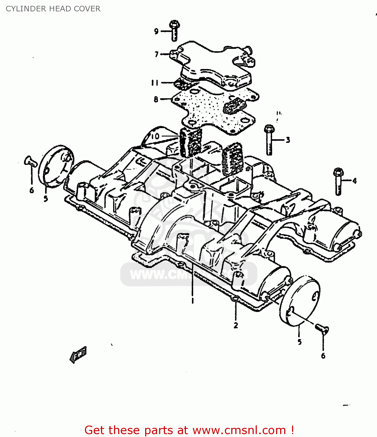 CYLINDER HEAD COVER GS1000H 1979 (N) GENERAL EXPORT (E01)