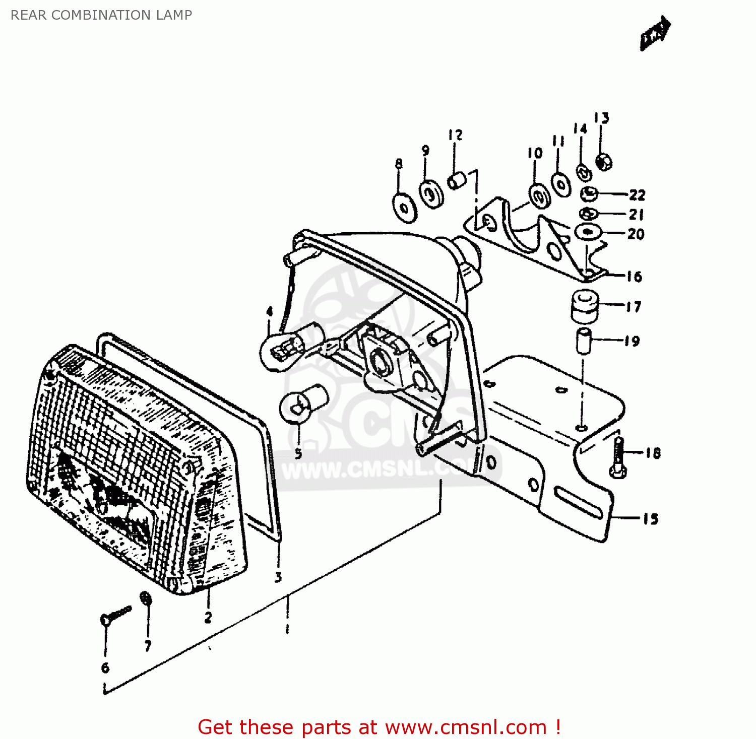 REAR COMBINATION LAMP GS1000H 1979 (N) GENERAL EXPORT (E01)