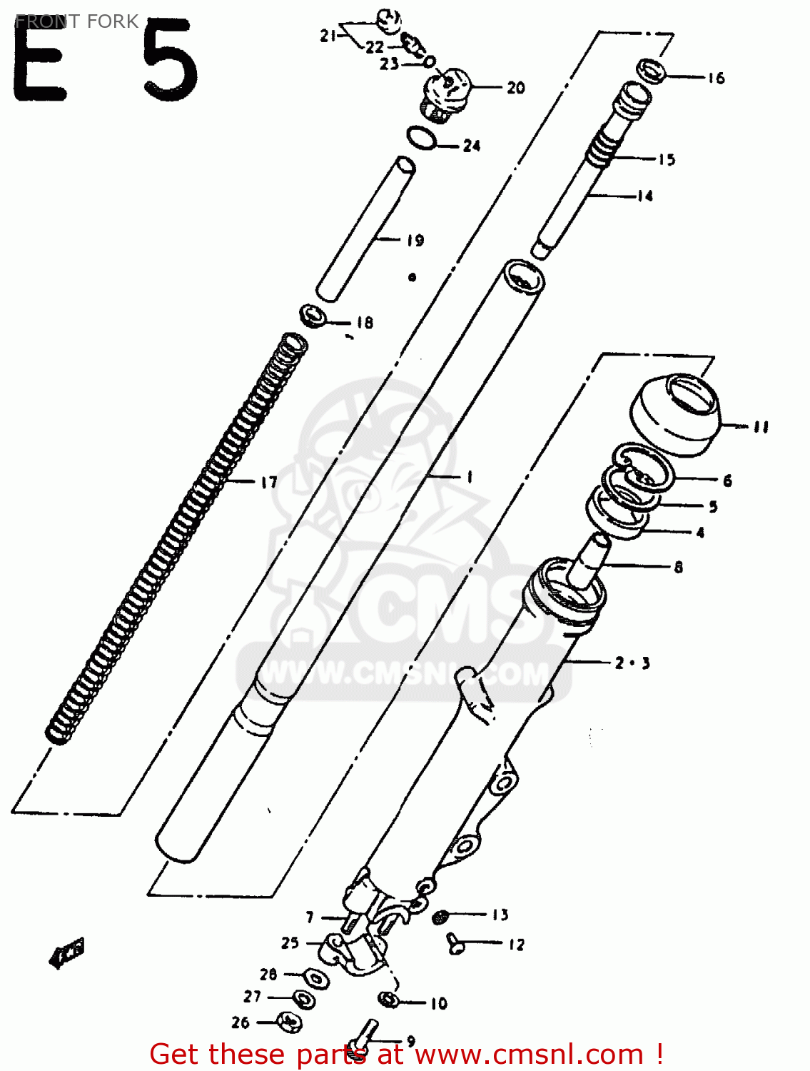 FRONT FORK GS1000H 1979 (N) GENERAL EXPORT (E01)