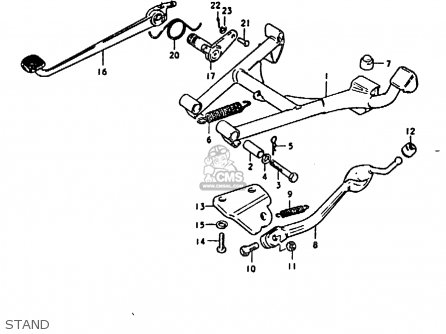 STAND - GS1000H 1979 (N) GENERAL EXPORT (E01)