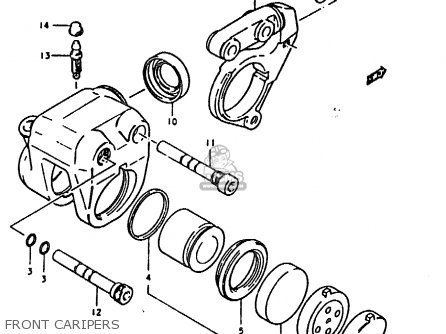 FRONT CARIPERS - GS1000H 1979 (N) GENERAL EXPORT (E01)