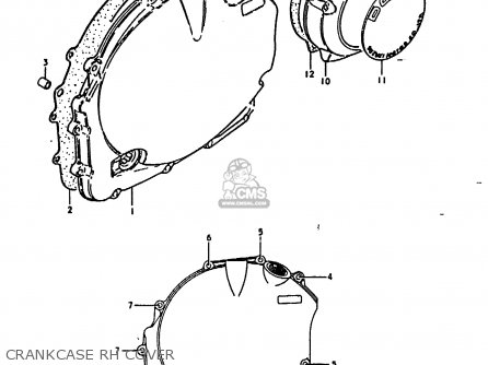 CRANKCASE RH COVER - GS1000H 1979 (N) GENERAL EXPORT (E01)