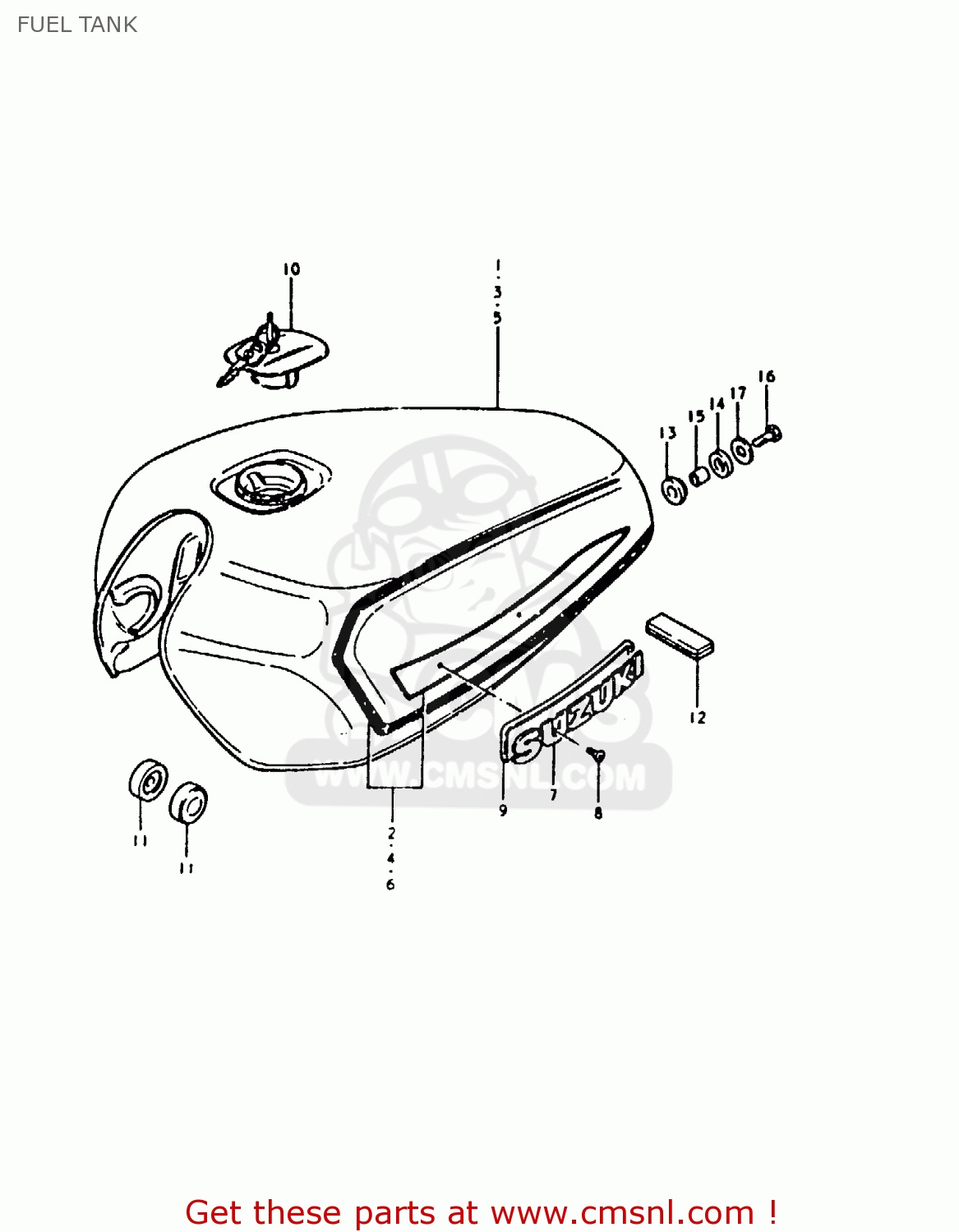 FUEL TANK GS1000H 1980 (T) (E01 E02 E04 E17 E18 E21 E22 E24 E34)