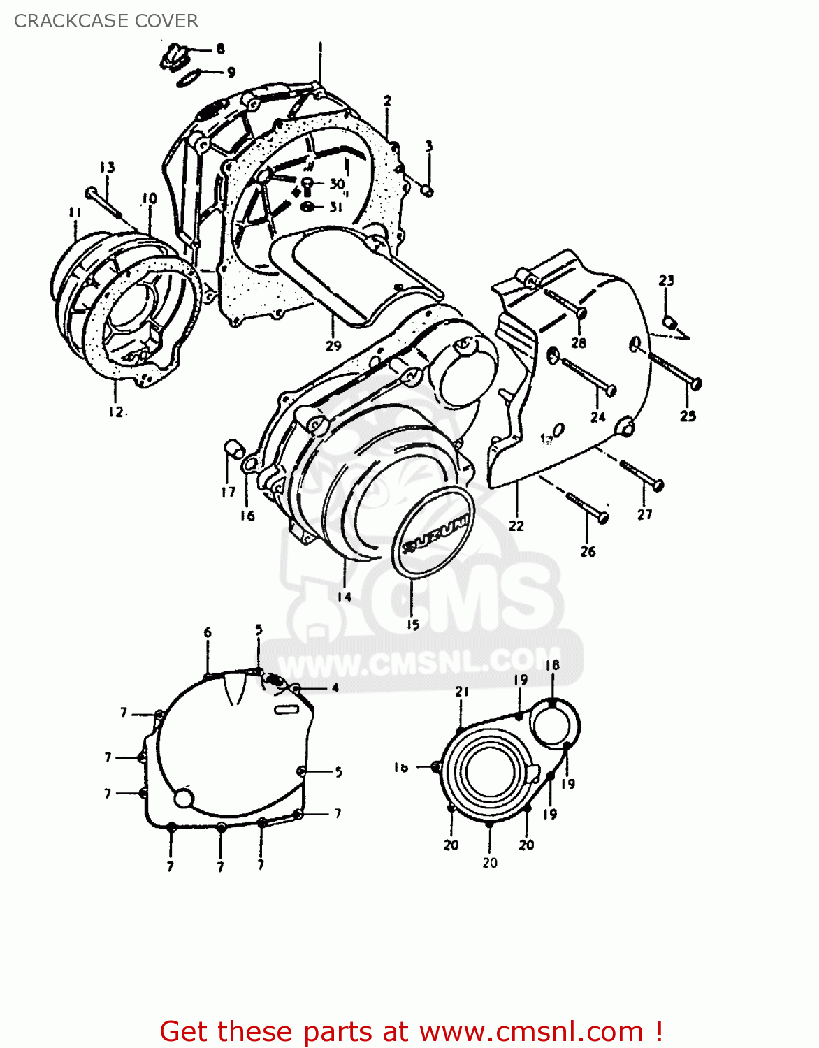 CRACKCASE COVER GS1000H 1980 (T) (E01 E02 E04 E17 E18 E21 E22 E24 E34)