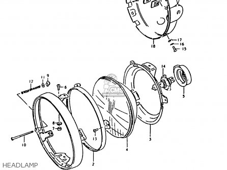 HEADLAMP - GS1000H 1980 (T) (E01 E02 E04 E17 E18 E21 E22 E24 E34)