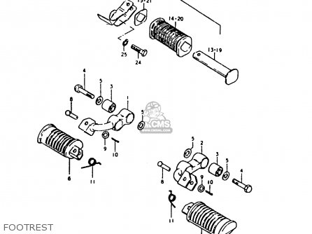 FOOTREST - GS1000H 1980 (T) (E01 E02 E04 E17 E18 E21 E22 E24 E34)