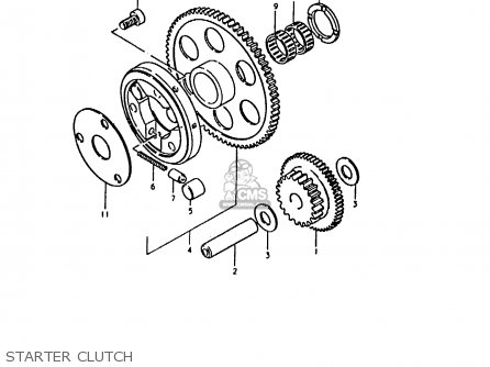 STARTER CLUTCH - GS1000H 1980 (T) (E01 E02 E04 E17 E18 E21 E22 E24 E34)