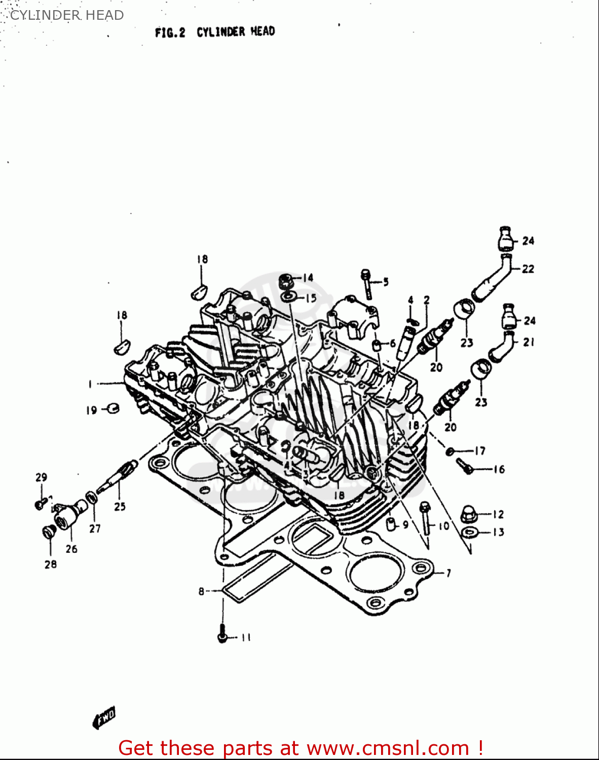 CYLINDER HEAD GS1000L 1979 (N) USA (E03)
