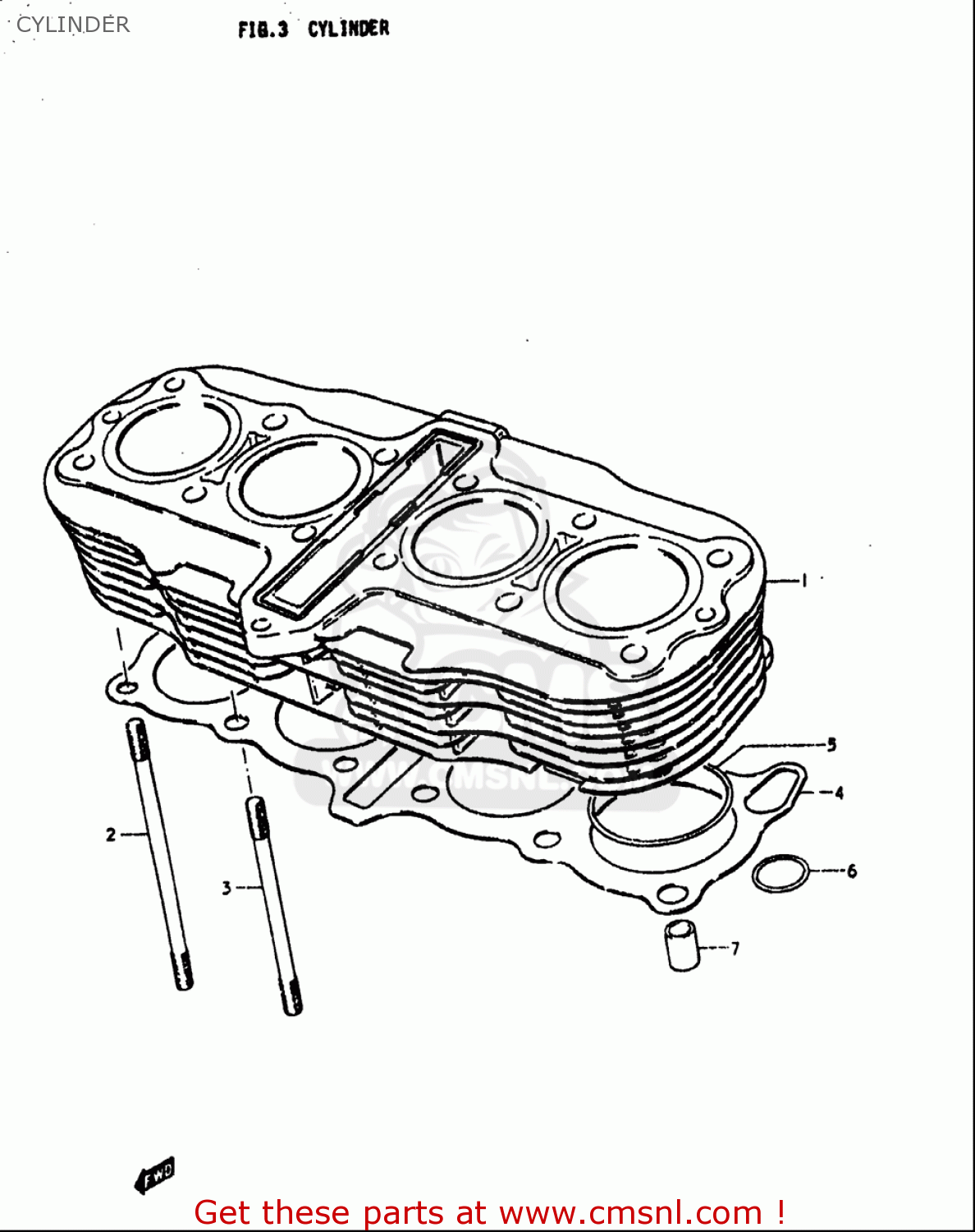 CYLINDER GS1000L 1979 (N) USA (E03)