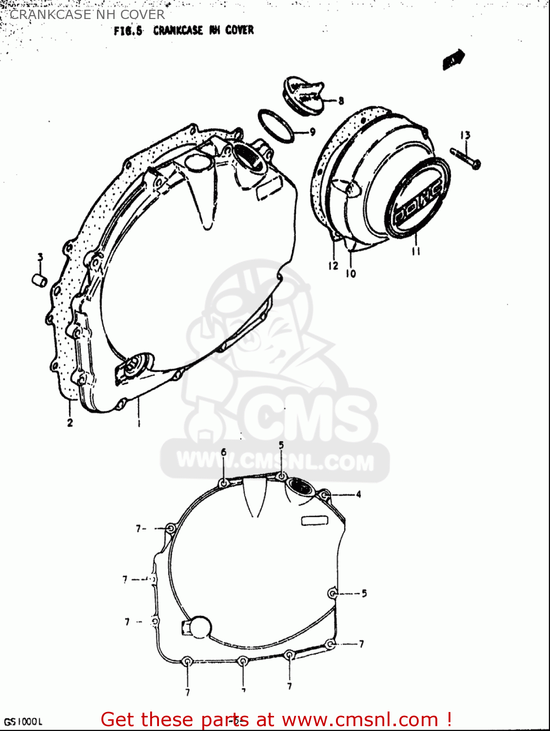 CRANKCASE NH COVER GS1000L 1979 (N) USA (E03)
