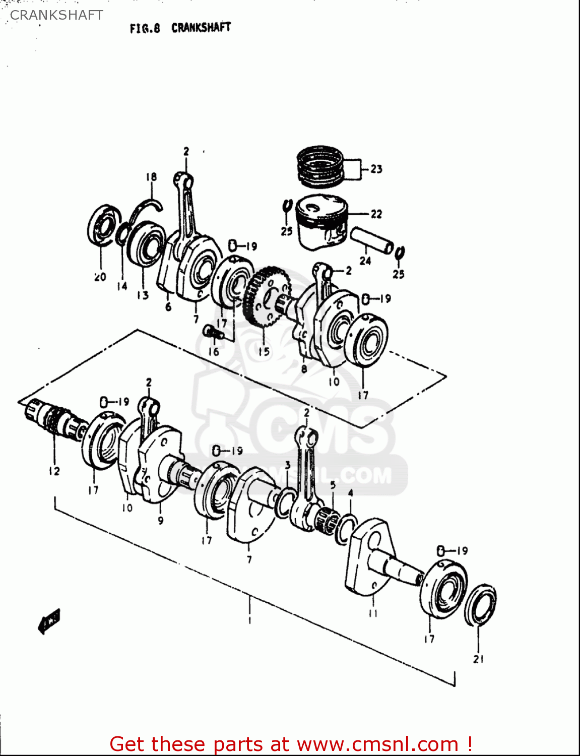 CRANKSHAFT GS1000L 1979 (N) USA (E03)