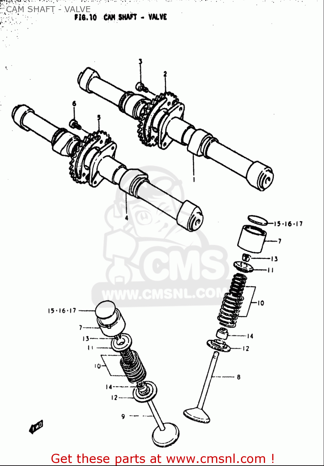 CAM SHAFT - VALVE GS1000L 1979 (N) USA (E03)