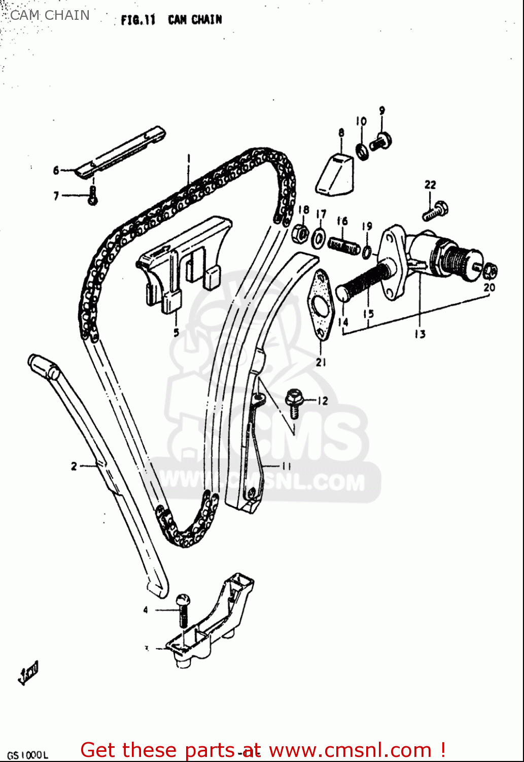 CAM CHAIN GS1000L 1979 (N) USA (E03)