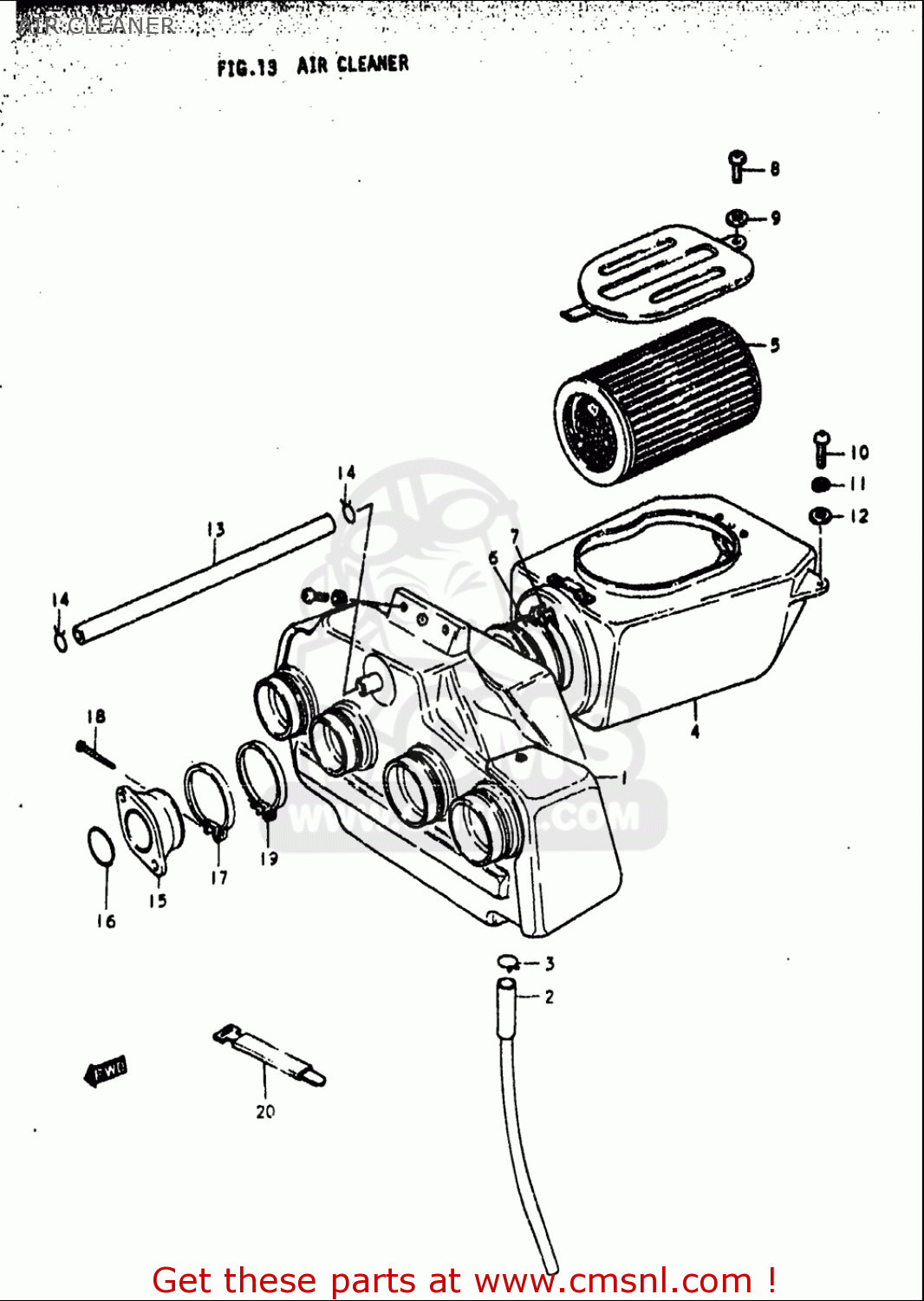 AIR CLEANER GS1000L 1979 (N) USA (E03)