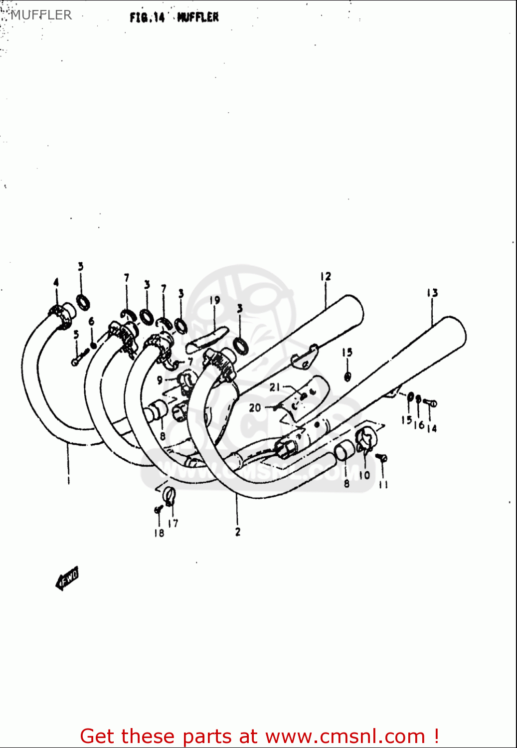 MUFFLER GS1000L 1979 (N) USA (E03)