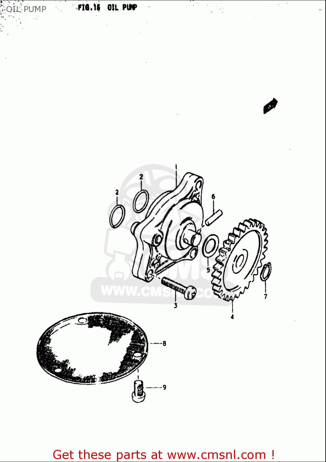 OIL PUMP GS1000L 1979 (N) USA (E03)