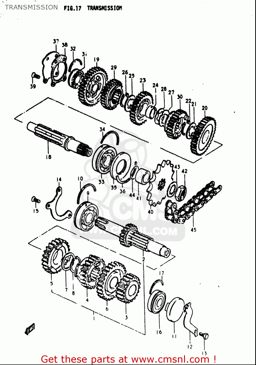 TRANSMISSION GS1000L 1979 (N) USA (E03)