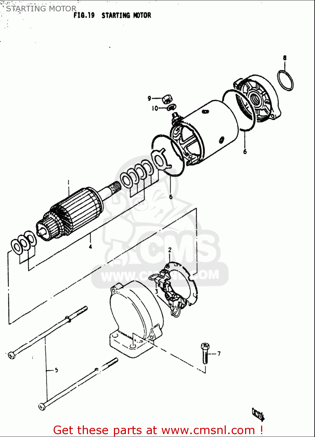 STARTING MOTOR GS1000L 1979 (N) USA (E03)