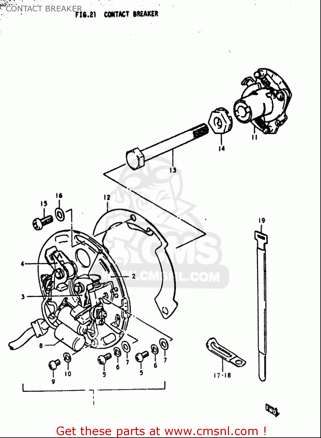 CONTACT BREAKER GS1000L 1979 (N) USA (E03)
