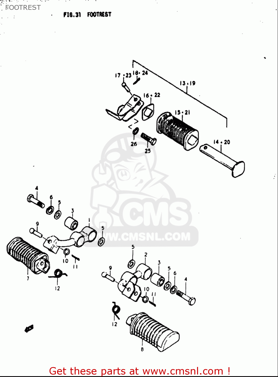 FOOTREST GS1000L 1979 (N) USA (E03)