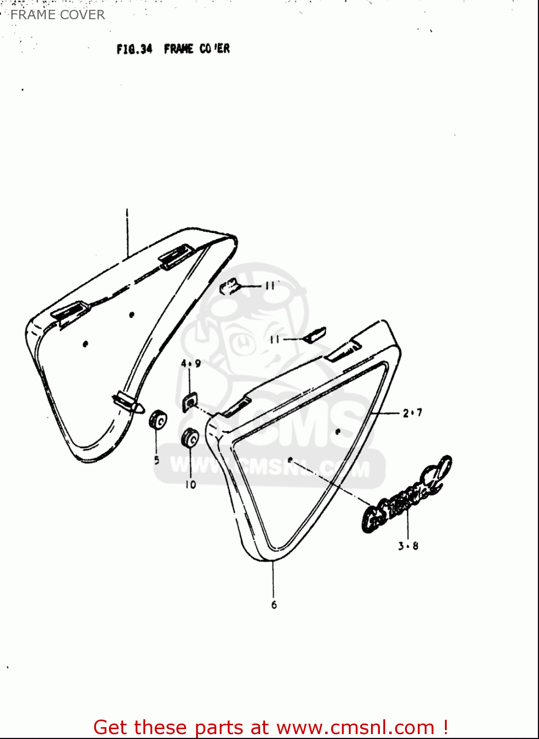 FRAME COVER GS1000L 1979 (N) USA (E03)