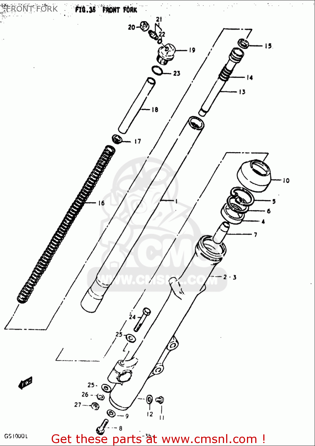 FRONT FORK GS1000L 1979 (N) USA (E03)