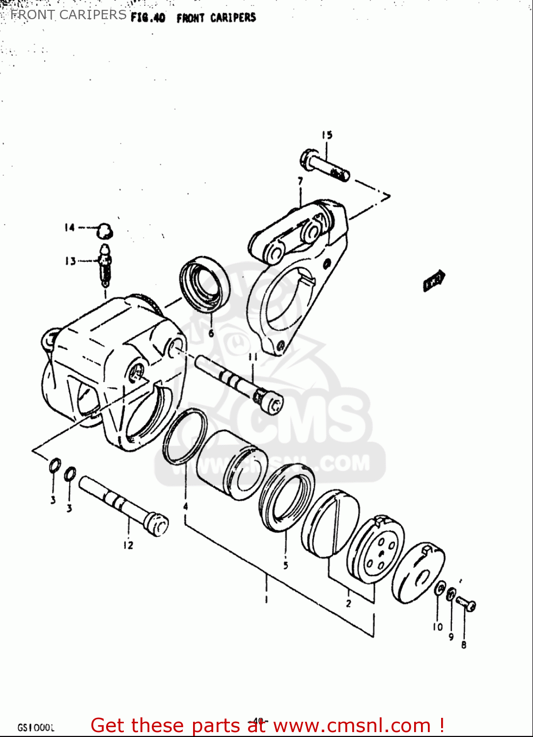 FRONT CARIPERS GS1000L 1979 (N) USA (E03)