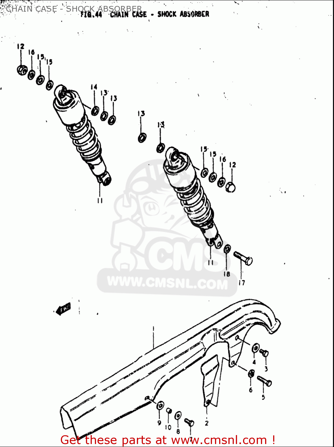 CHAIN CASE - SHOCK ABSORBER GS1000L 1979 (N) USA (E03)
