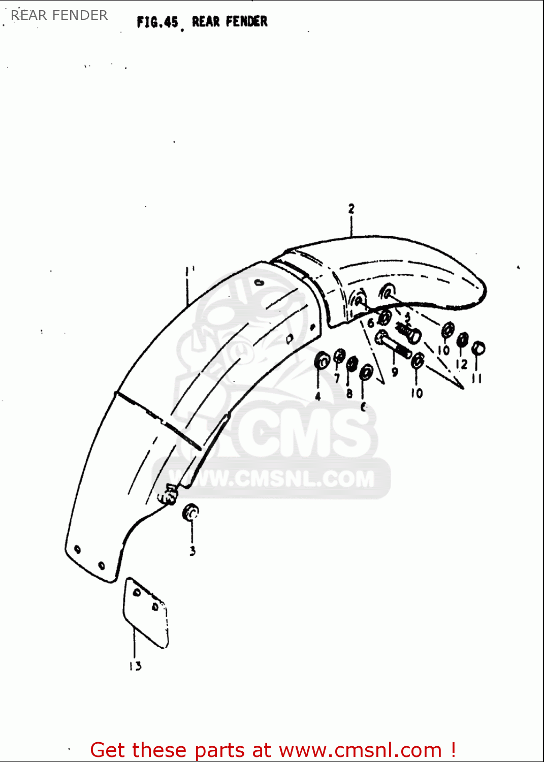 REAR FENDER GS1000L 1979 (N) USA (E03)