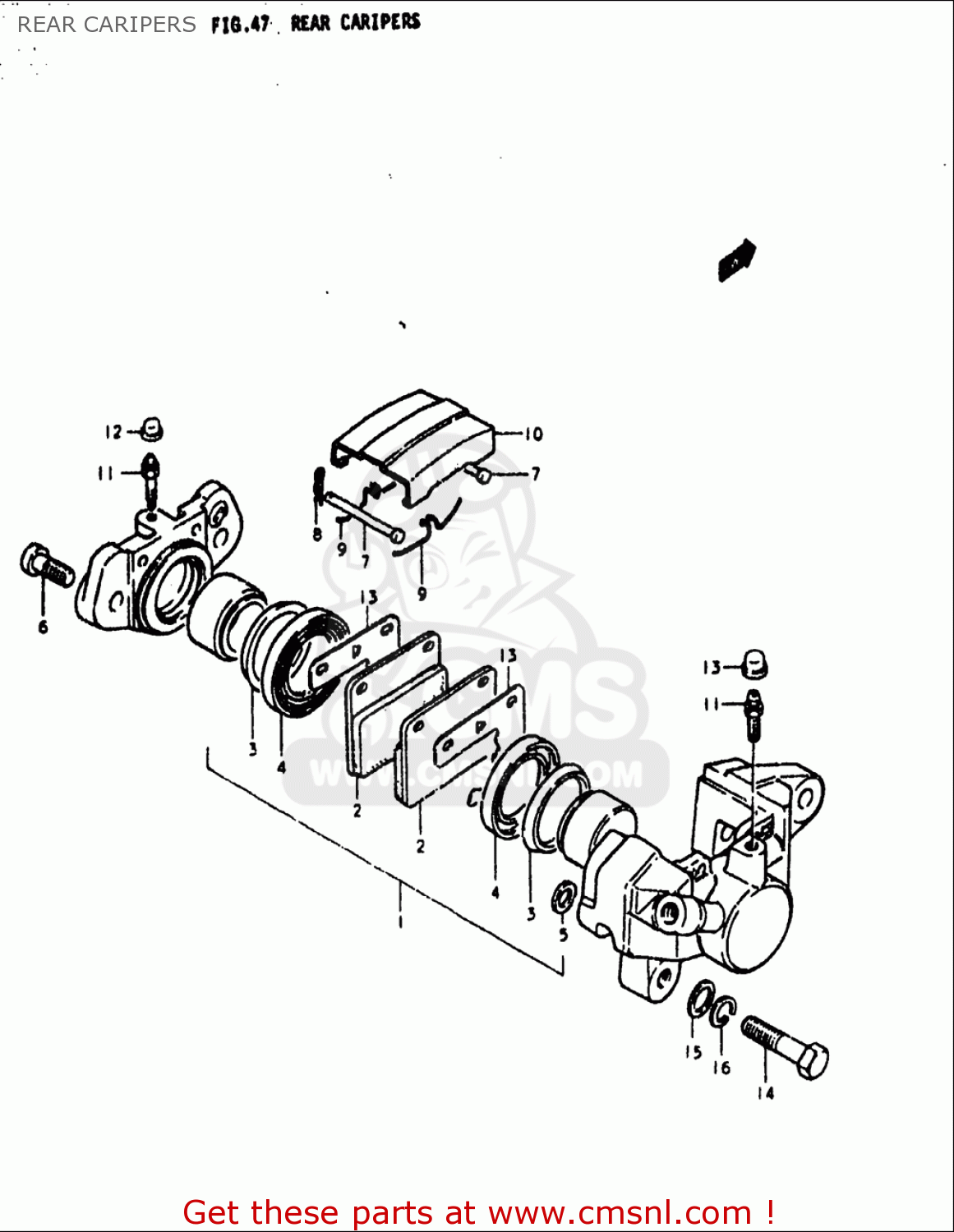 REAR CARIPERS GS1000L 1979 (N) USA (E03)