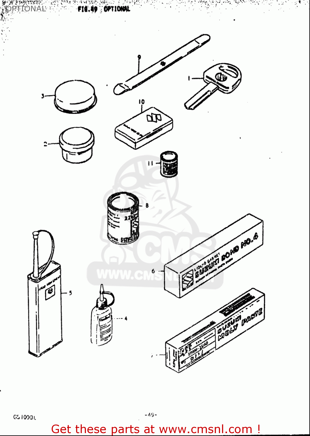 OPTIONAL GS1000L 1979 (N) USA (E03)