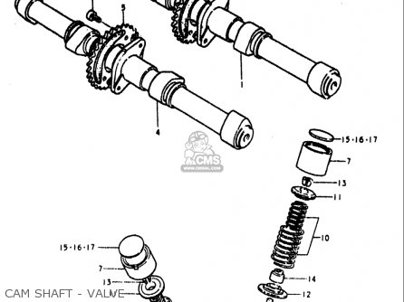 CAM SHAFT - VALVE - GS1000L 1979 (N) USA (E03)
