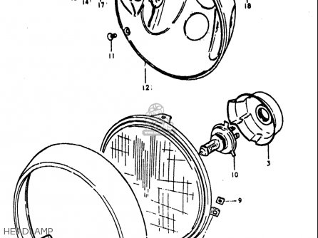 HEADLAMP - GS1000L 1979 (N) USA (E03)