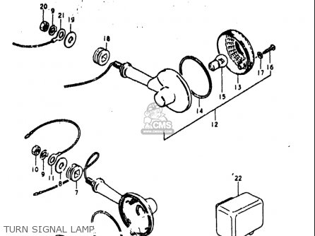 TURN SIGNAL LAMP - GS1000L 1979 (N) USA (E03)