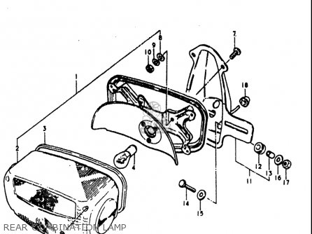 REAR COMBINATION LAMP - GS1000L 1979 (N) USA (E03)