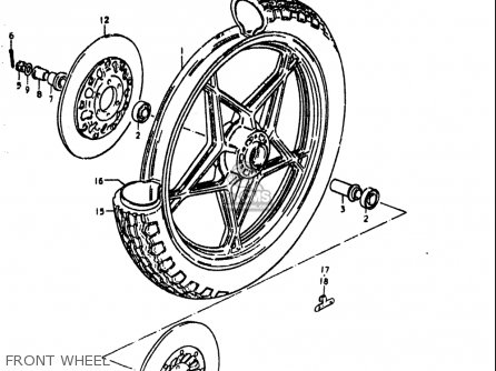 FRONT WHEEL - GS1000L 1979 (N) USA (E03)