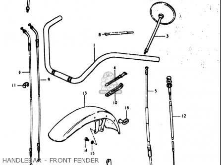 HANDLEBAR - FRONT FENDER - GS1000L 1979 (N) USA (E03)