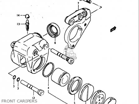 FRONT CARIPERS - GS1000L 1979 (N) USA (E03)