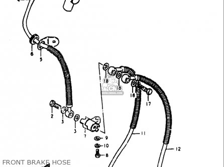 FRONT BRAKE HOSE - GS1000L 1979 (N) USA (E03)