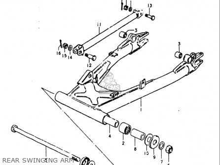 REAR SWINGING ARM - GS1000L 1979 (N) USA (E03)