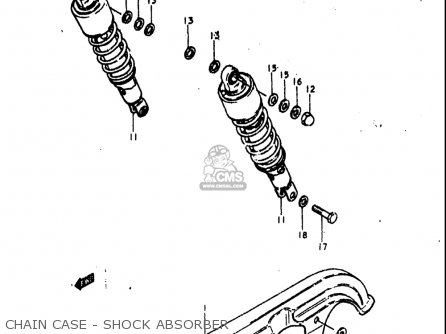 CHAIN CASE - SHOCK ABSORBER - GS1000L 1979 (N) USA (E03)