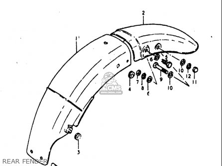 REAR FENDER - GS1000L 1979 (N) USA (E03)