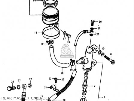 REAR MASTER CYLINDER - GS1000L 1979 (N) USA (E03)