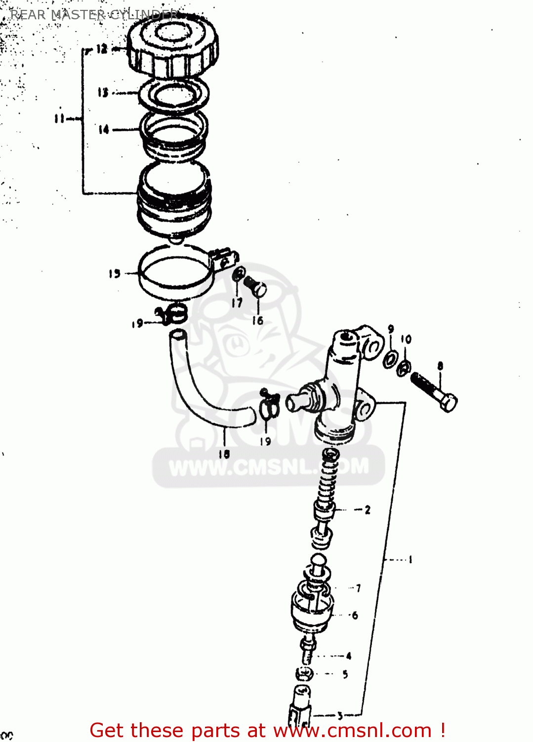 REAR MASTER CYLINDER GS1000N 1979 (N) USA (E03)