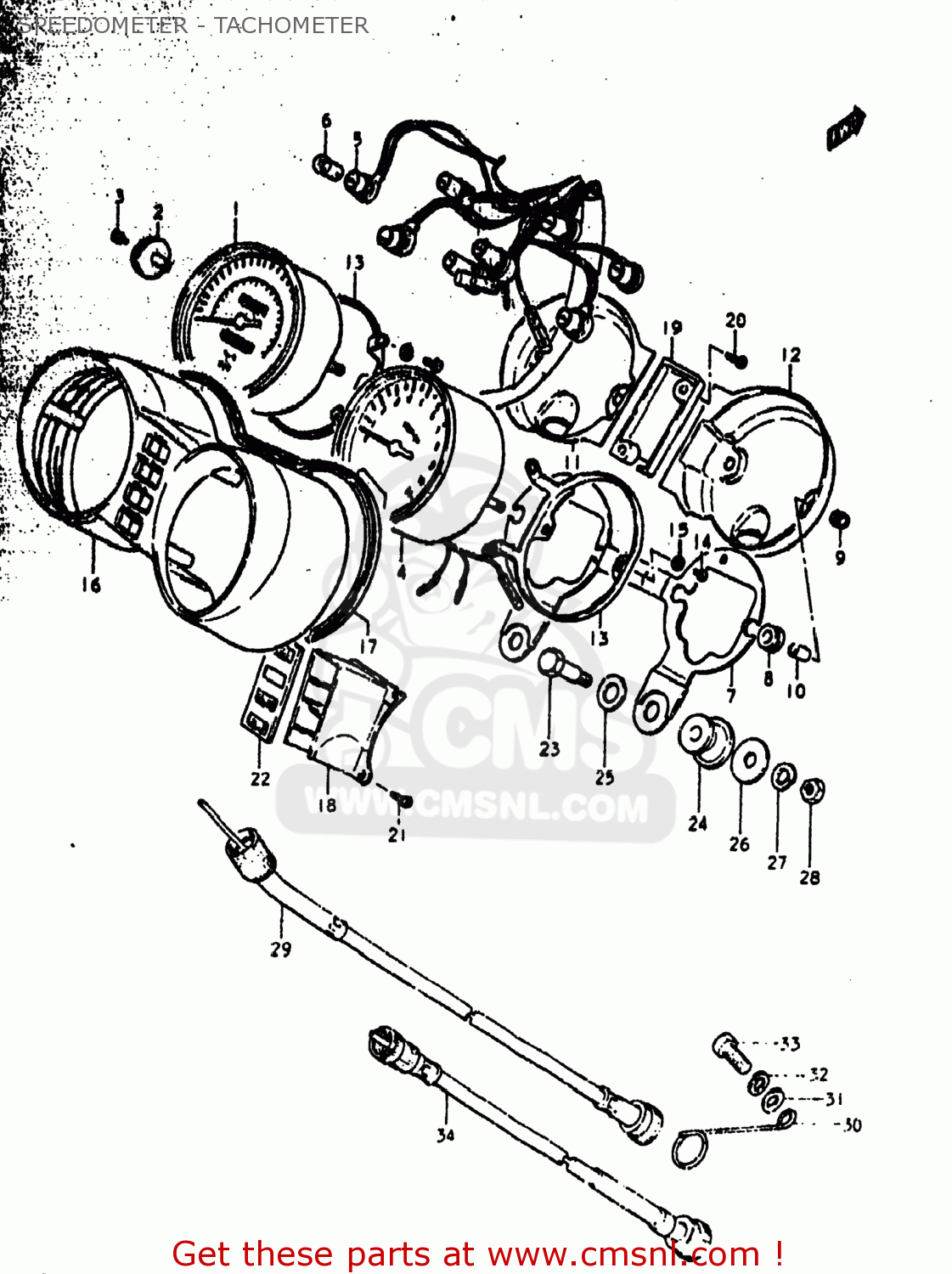 SPEEDOMETER - TACHOMETER GS1000N 1979 (N) USA (E03)